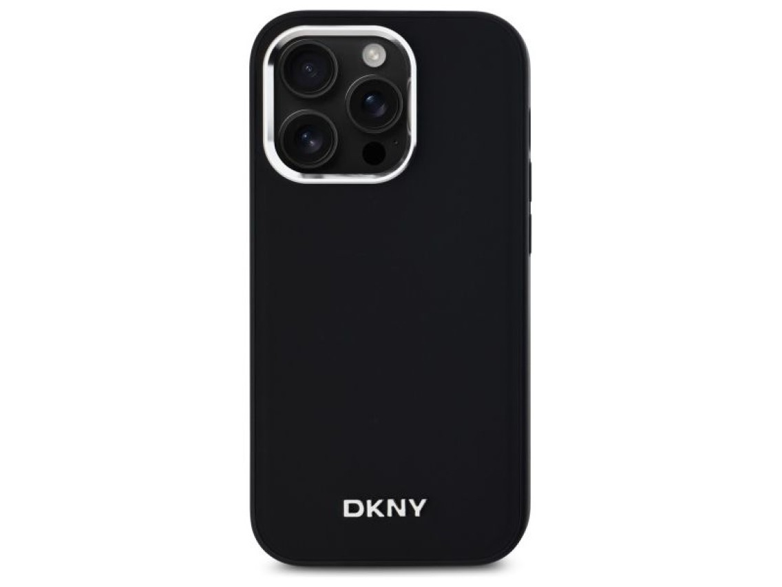 DKNY Plain Logo MagSafe iPhone 14 Pro Case - Black