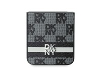 Funda DKNY con estampado de cuadros y rayas para Samsung Galaxy Z Flip 6 - negra Funda DKNY con estampado de cuadros y rayas para Samsung Galaxy Z Flip 6 - negra