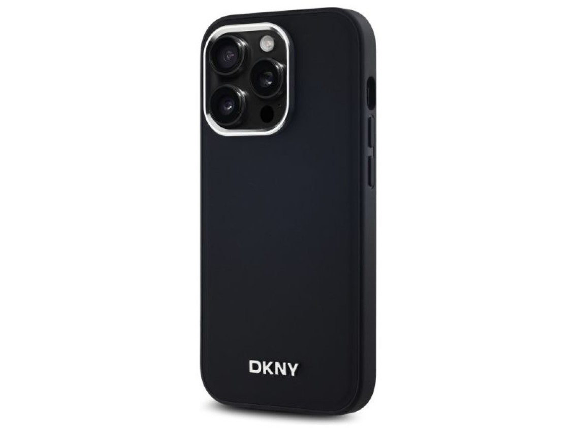 DKNY Plain Logo MagSafe iPhone 14 Pro Case - Black