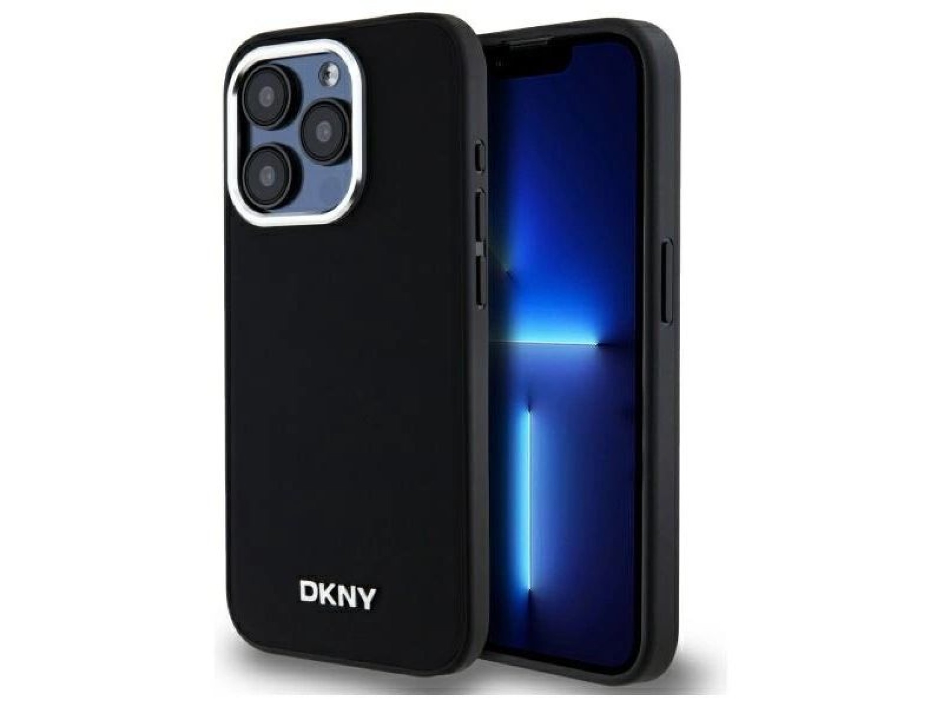 Capa DKNY Plain Logo MagSafe para iPhone 15 Pro - Preta
