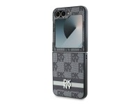 Funda DKNY con estampado de cuadros y rayas para Samsung Galaxy Z Flip 6 - negra Funda DKNY con estampado de cuadros y rayas para Samsung Galaxy Z Flip 6 - negra