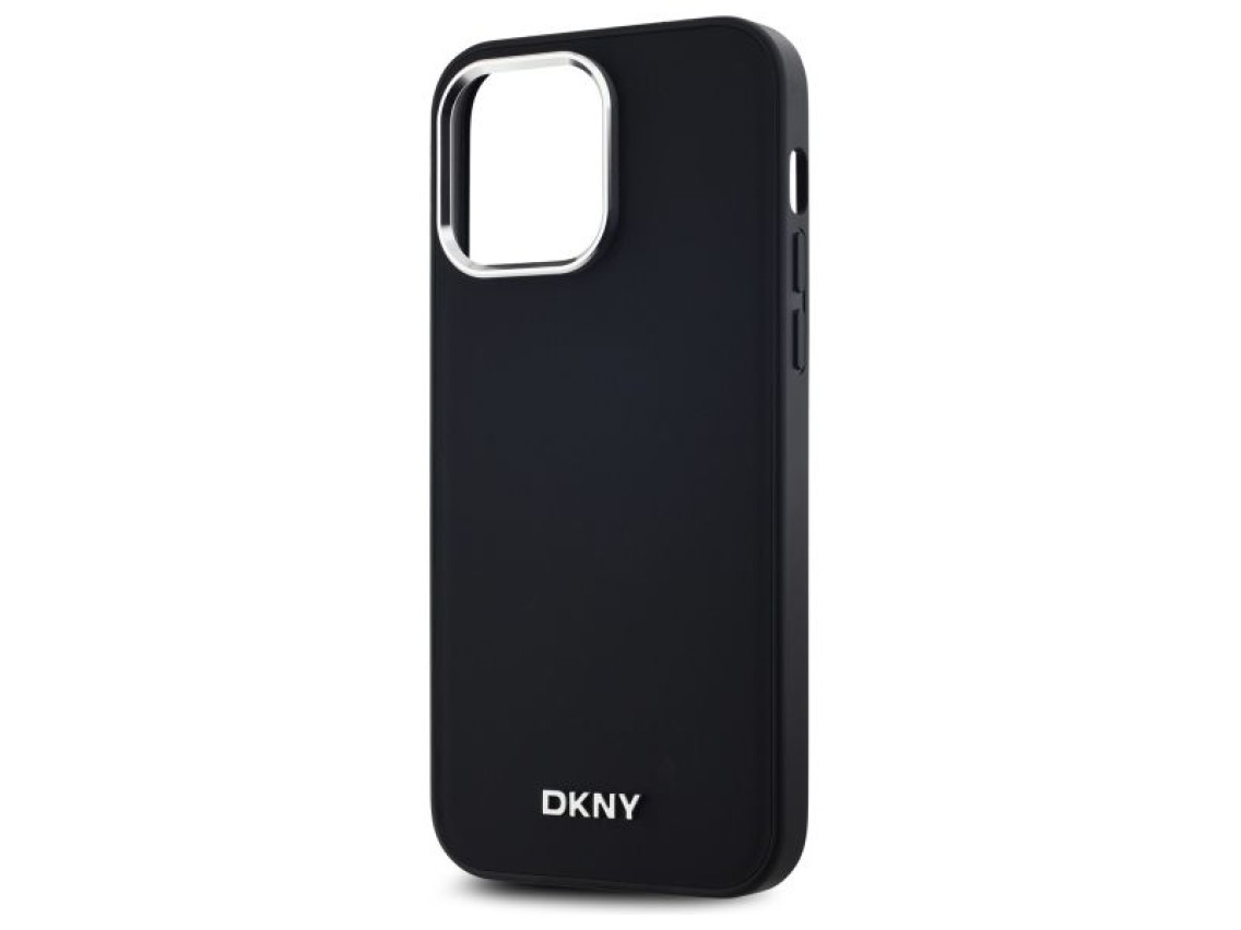 Capa DKNY Plain Logo MagSafe para iPhone 14 Pro Max - Preta
