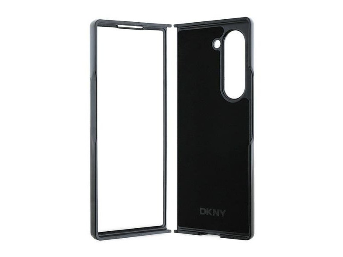 Funda DKNY con estampado de cuadros y rayas para Samsung Galaxy Z Fold 6 - negra