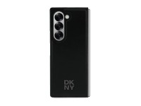 DKNY Magsafe Plain Leather Metal Stack Logo Case for Samsung Galaxy Z Fold 6 - Black DKNY Magsafe Plain Leather Metal Stack Logo Case for Samsung Galaxy Z Fold 6 - Black