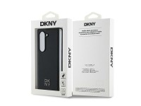 DKNY Magsafe Plain Leather Metal Stack Logo Case for Samsung Galaxy Z Fold 6 - Black DKNY Magsafe Plain Leather Metal Stack Logo Case for Samsung Galaxy Z Fold 6 - Black