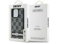 Capa DKNY com estampa xadrez e listras para iPhone 16 Pro - Preta Capa DKNY com estampa xadrez e listras para iPhone 16 Pro - Preta
