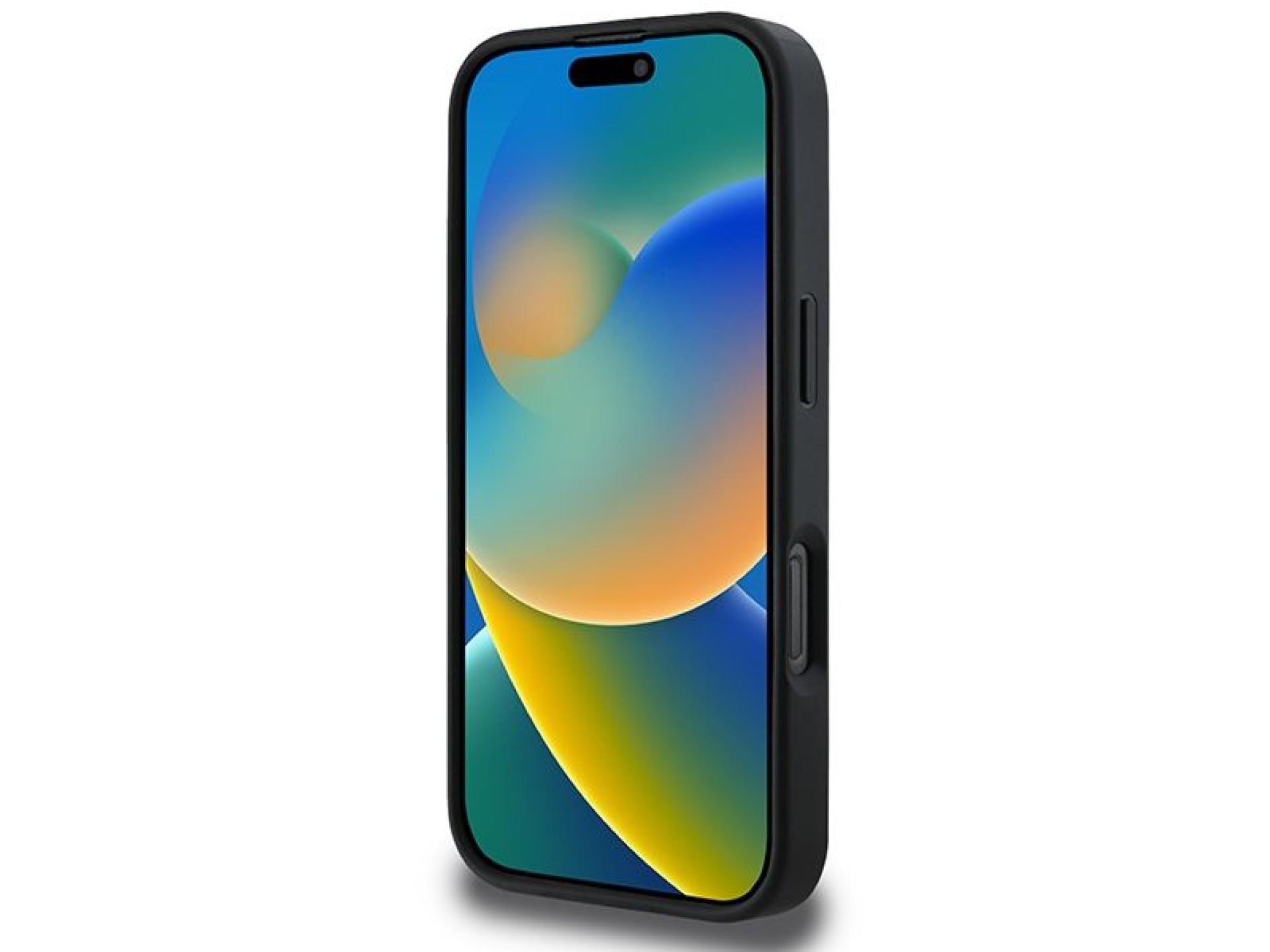 Capa DKNY com estampa xadrez e listras para iPhone 16 Pro - Preta