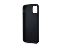 Funda MagSafe de piel DKNY con estampado a cuadros monocrom�tico para iPhone 11 / Xr - Negra