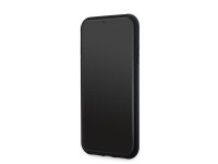 Funda MagSafe de piel DKNY con estampado a cuadros monocrom�tico para iPhone 11 / Xr - Negra