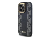 DKNY Leather Checkered Mono Pattern MagSafe Case for iPhone 13 Pro Max - Black DKNY Leather Checkered Mono Pattern MagSafe Case for iPhone 13 Pro Max - Black