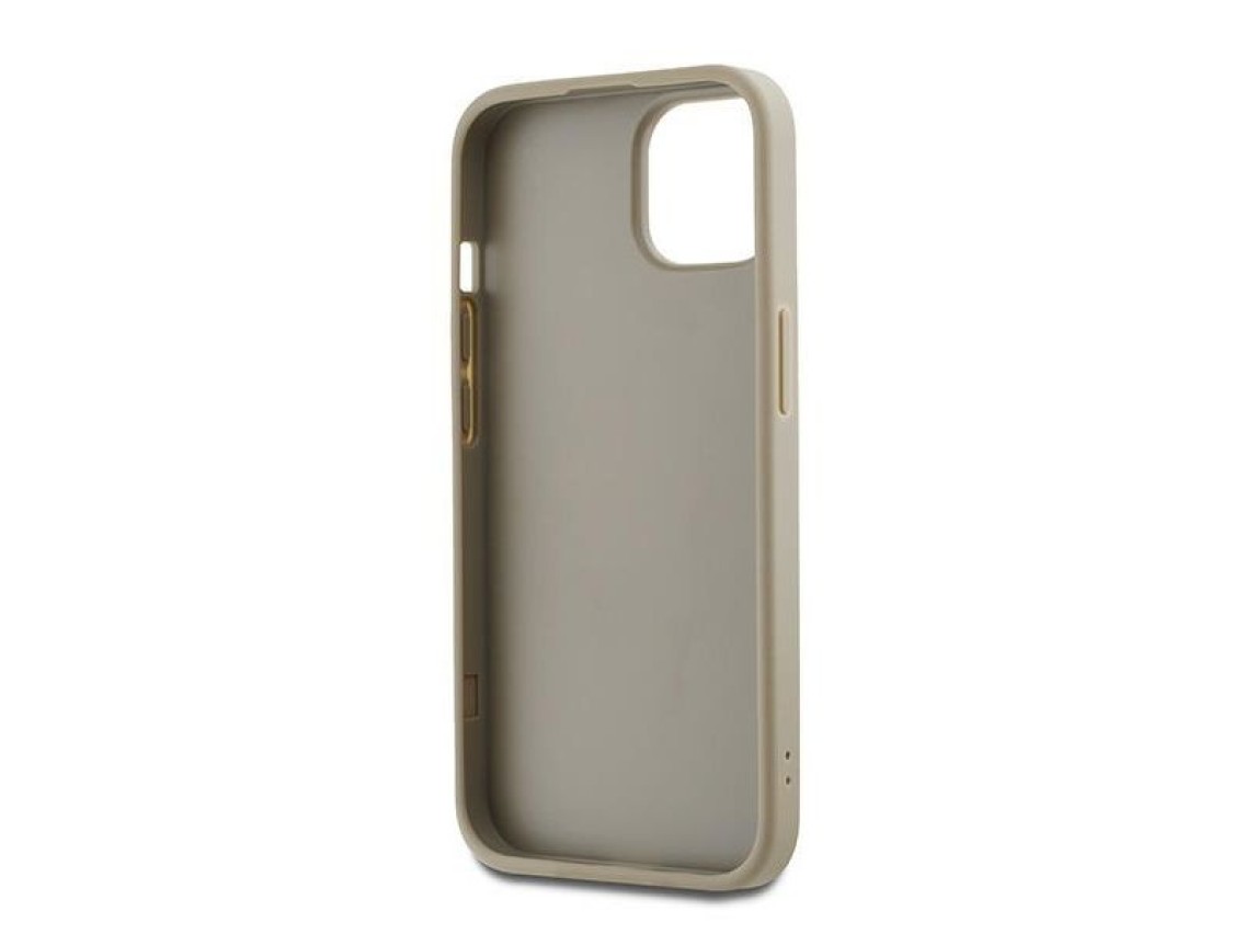 Funda con correa de muñeca y logo DKNY para iPhone 15 / 14 / 13 - beige