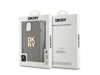 DKNY Wrist Strap Stock Logo case for iPhone 15 Plus - beige DKNY Wrist Strap Stock Logo case for iPhone 15 Plus - beige