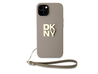 DKNY Wrist Strap Stock Logo case for iPhone 15 Plus - beige DKNY Wrist Strap Stock Logo case for iPhone 15 Plus - beige