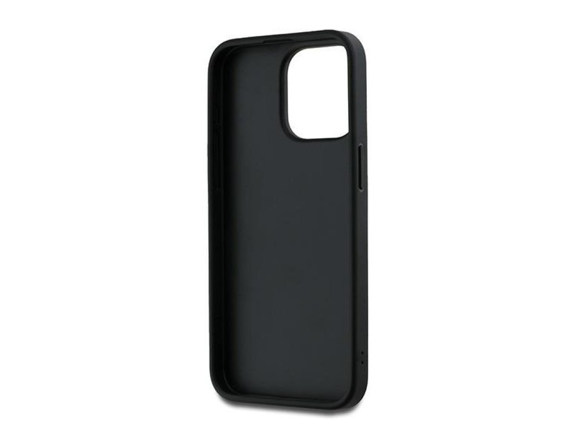 Funda con correa de muñeca DKNY con logo para iPhone 15 Pro Max - negra