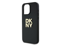 Funda con correa de muñeca DKNY con logo para iPhone 15 Pro Max - negra Funda con correa de muñeca DKNY con logo para iPhone 15 Pro Max - negra