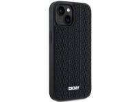 Funda DKNY de goma 3D con estampado repetitivo para iPhone 15/14/13 - negra