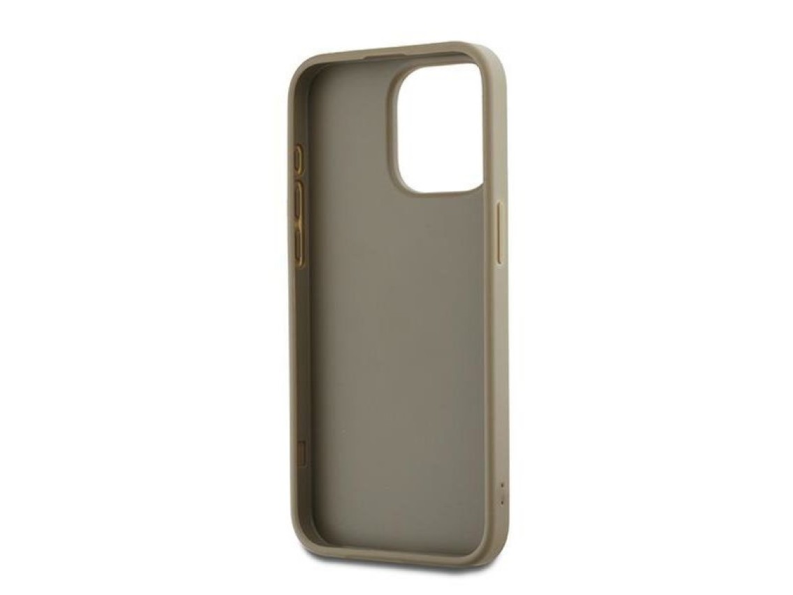 DKNY Wrist Strap Stock Logo case for iPhone 15 Pro Max - beige