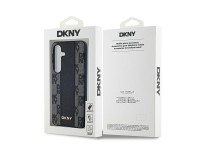 DKNY Leather Checkered Mono Pattern MagSafe case for Samsung Galaxy S24 - black DKNY Leather Checkered Mono Pattern MagSafe case for Samsung Galaxy S24 - black