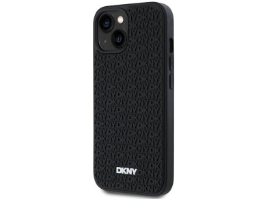 DKNY 3D Rubber Repeat Pattern case for iPhone 15 Plus - black DKNY 3D Rubber Repeat Pattern case for iPhone 15 Plus - black