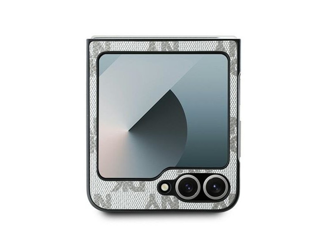 Funda DKNY con estampado de cuadros y rayas para Samsung Galaxy Z Flip 6 - Beige