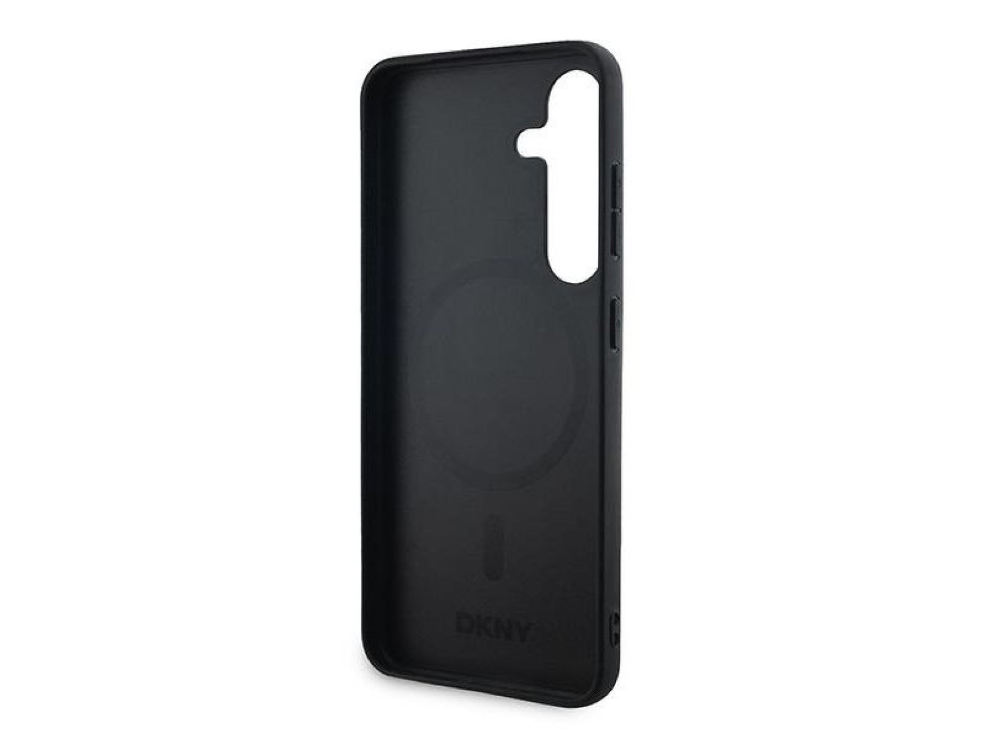 DKNY Leather Checkered Mono Pattern MagSafe case for Samsung Galaxy S24+ - black