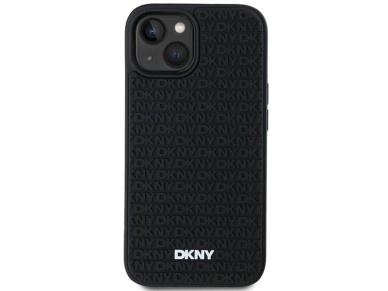DKNY 3D Rubber Repeat Pattern case for iPhone 15 Plus - black DKNY 3D Rubber Repeat Pattern case for iPhone 15 Plus - black