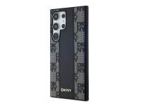 Capa DKNY em couro com estampa xadrez monocromática e MagSafe para Samsung Galaxy S24 Ultra - Preta Capa DKNY em couro com estampa xadrez monocromática e MagSafe para Samsung Galaxy S24 Ultra - Preta