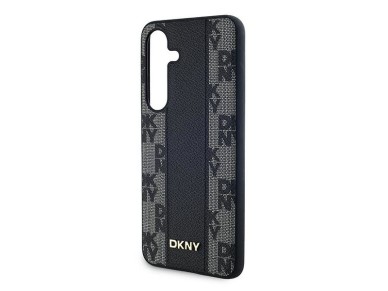 DKNY Leather Checkered Mono Pattern MagSafe case for Samsung Galaxy S24+ - black DKNY Leather Checkered Mono Pattern MagSafe case for Samsung Galaxy S24+ - black