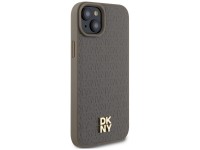 DKNY Leather Pattern Metal Logo MagSafe case for iPhone 15 / 14 / 13 - brown DKNY Leather Pattern Metal Logo MagSafe case for iPhone 15 / 14 / 13 - brown