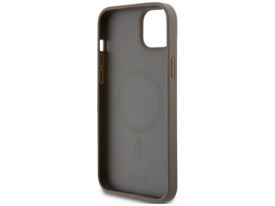 DKNY Leather Pattern Metal Logo MagSafe case for iPhone 15 / 14 / 13 - brown DKNY Leather Pattern Metal Logo MagSafe case for iPhone 15 / 14 / 13 - brown