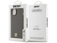 DKNY Leather Pattern Metal Logo MagSafe case for iPhone 15 / 14 / 13 - brown DKNY Leather Pattern Metal Logo MagSafe case for iPhone 15 / 14 / 13 - brown