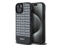 DKNY Leather Printed Pattern Metal Logo MagSafe Case for iPhone 15/14/13 - Black DKNY Leather Printed Pattern Metal Logo MagSafe Case for iPhone 15/14/13 - Black