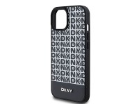 DKNY Leather Printed Pattern Metal Logo MagSafe Case for iPhone 15/14/13 - Black DKNY Leather Printed Pattern Metal Logo MagSafe Case for iPhone 15/14/13 - Black