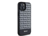 DKNY Leather Printed Pattern Metal Logo MagSafe Case for iPhone 15/14/13 - Black DKNY Leather Printed Pattern Metal Logo MagSafe Case for iPhone 15/14/13 - Black