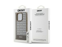 DKNY Leather Printed Pattern Metal Logo MagSafe Case for iPhone 15 Pro Max - Brown DKNY Leather Printed Pattern Metal Logo MagSafe Case for iPhone 15 Pro Max - Brown