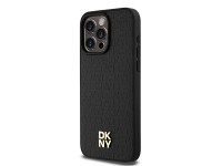DKNY Leather Monogram Pattern Metal Logo MagSafe Case for iPhone 15 Pro Max - Black DKNY Leather Monogram Pattern Metal Logo MagSafe Case for iPhone 15 Pro Max - Black