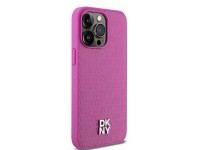 DKNY Leather Monogram Pattern Metal Logo MagSafe Case for iPhone 15 Pro Max - Pink DKNY Leather Monogram Pattern Metal Logo MagSafe Case for iPhone 15 Pro Max - Pink