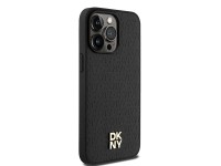 DKNY Leather Monogram Pattern Metal Logo MagSafe Case for iPhone 15 Pro Max - Black DKNY Leather Monogram Pattern Metal Logo MagSafe Case for iPhone 15 Pro Max - Black