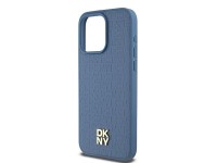 DKNY Leather Monogram Pattern Metal Logo MagSafe Case for iPhone 15 Pro Max - Blue DKNY Leather Monogram Pattern Metal Logo MagSafe Case for iPhone 15 Pro Max - Blue