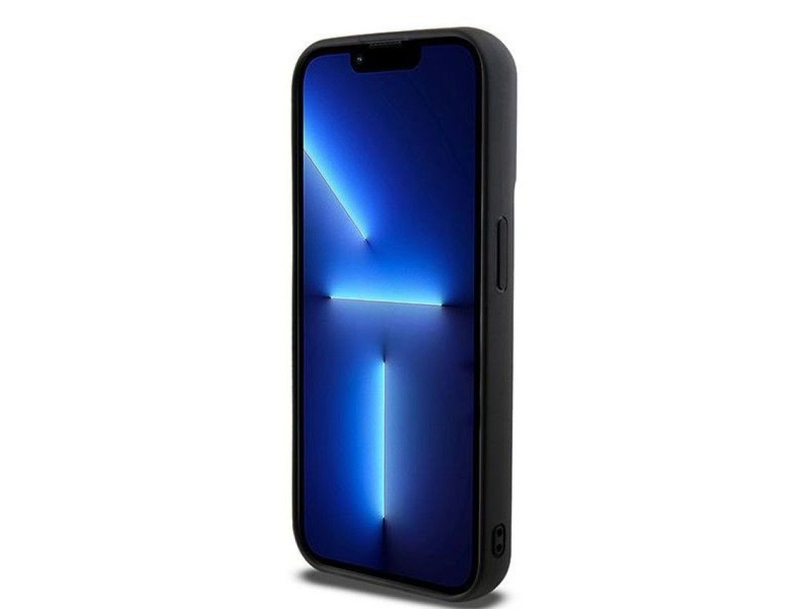DKNY 3D Rubber Repeat Pattern case for iPhone 15 Pro - black