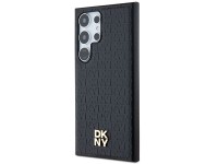 DKNY Leather Pattern Metal Logo MagSafe case for Samsung Galaxy S24 Ultra - black DKNY Leather Pattern Metal Logo MagSafe case for Samsung Galaxy S24 Ultra - black