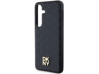 DKNY Leather Pattern Metal Logo MagSafe case for Samsung Galaxy S24 - black DKNY Leather Pattern Metal Logo MagSafe case for Samsung Galaxy S24 - black