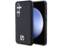 Funda DKNY MagSafe con estampado de cuero y logo metálico para Samsung Galaxy S24 - negra Funda DKNY MagSafe con estampado de cuero y logo metálico para Samsung Galaxy S24 - negra