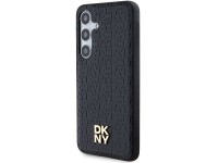 DKNY Leather Pattern Metal Logo MagSafe case for Samsung Galaxy S24 - black DKNY Leather Pattern Metal Logo MagSafe case for Samsung Galaxy S24 - black