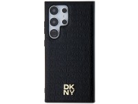 DKNY Leather Pattern Metal Logo MagSafe case for Samsung Galaxy S24 Ultra - black DKNY Leather Pattern Metal Logo MagSafe case for Samsung Galaxy S24 Ultra - black
