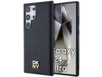 DKNY Leather Pattern Metal Logo MagSafe case for Samsung Galaxy S24 Ultra - black DKNY Leather Pattern Metal Logo MagSafe case for Samsung Galaxy S24 Ultra - black