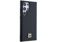 DKNY Leather Pattern Metal Logo MagSafe case for Samsung Galaxy S24 Ultra - black DKNY Leather Pattern Metal Logo MagSafe case for Samsung Galaxy S24 Ultra - black