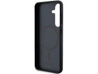 DKNY Leather Pattern Metal Logo MagSafe case for Samsung Galaxy S24+ - black