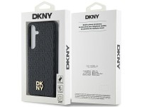 DKNY Leather Pattern Metal Logo MagSafe case for Samsung Galaxy S24 - black DKNY Leather Pattern Metal Logo MagSafe case for Samsung Galaxy S24 - black