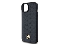 DKNY Leather Monogram Pattern Metal Logo MagSafe Case for iPhone 15 Plus / 14 Plus - Black DKNY Leather Monogram Pattern Metal Logo MagSafe Case for iPhone 15 Plus / 14 Plus - Black